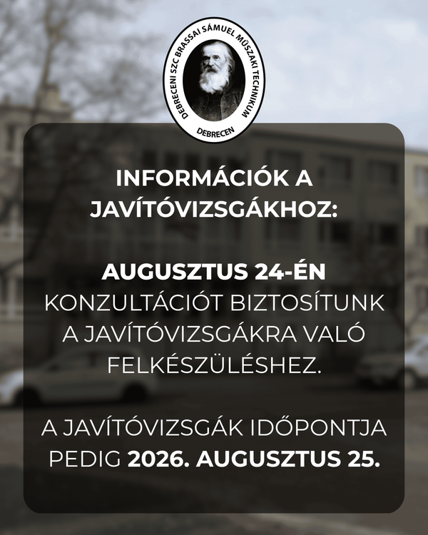 Információk a javítóvizsgákkal kapcsolatban