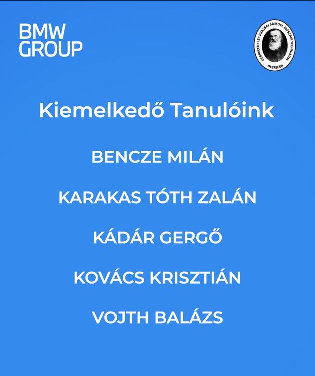 Kiemelkedő tanulmányi eredményt értek el tanulóink a duális képzőhelyen
